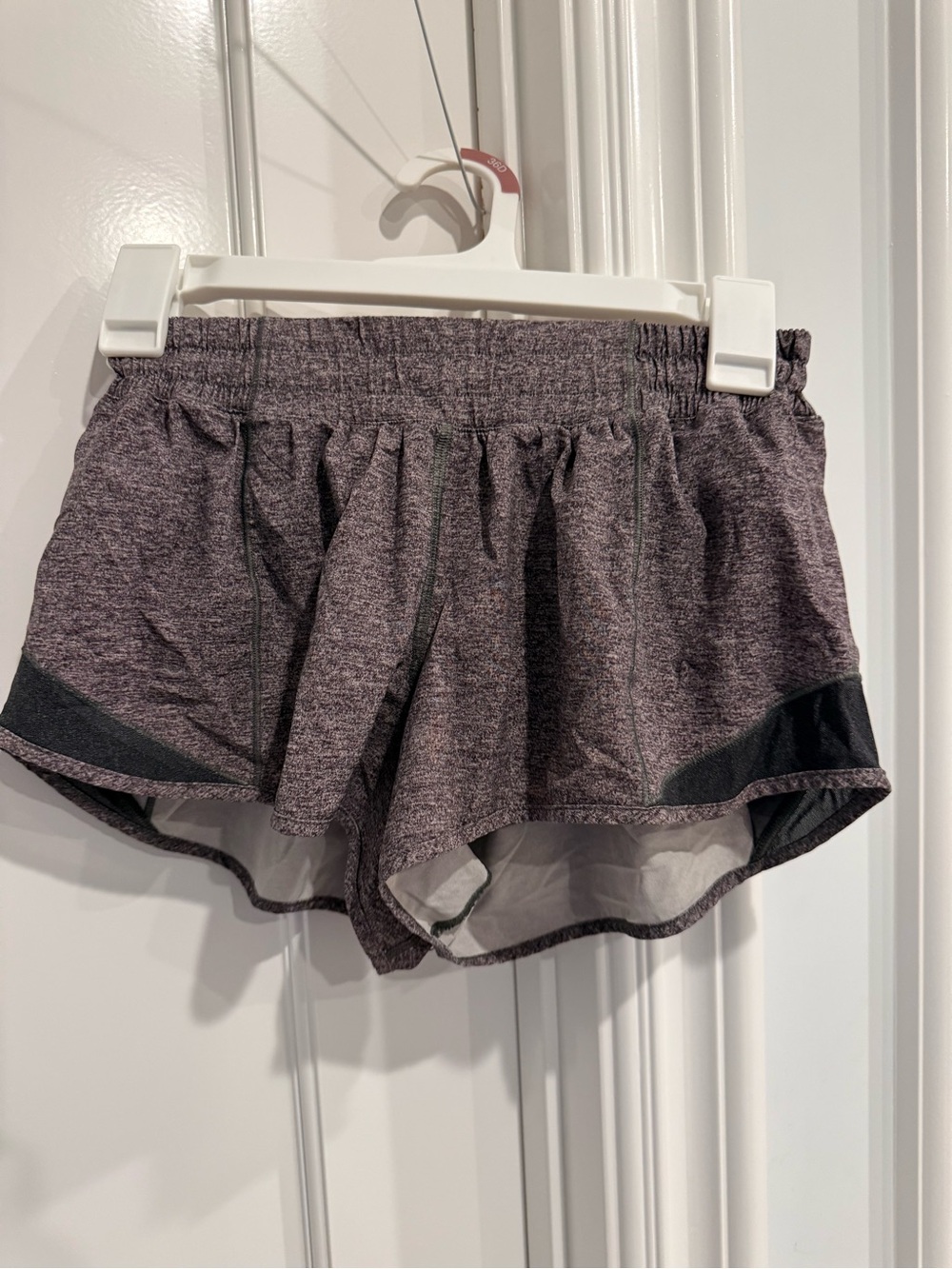 lululemon athletica Heathered Purple Athletic Shorts with Black Accent